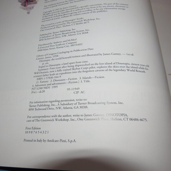 Dinotopia: The World Beneath by James Gurney – 1995 First Edition Hardcover w/DJ - Picture 4 of 6